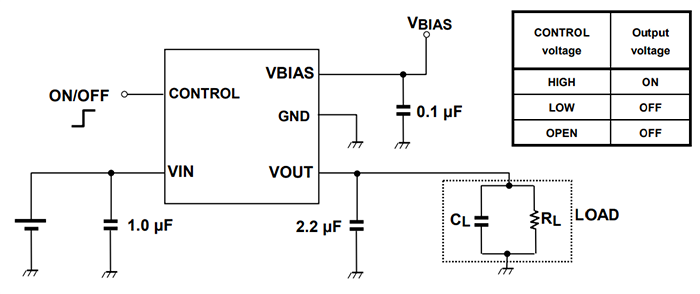 Application Circuit Diagram - Toshiba TCR5BM LDO Voltage Regulators